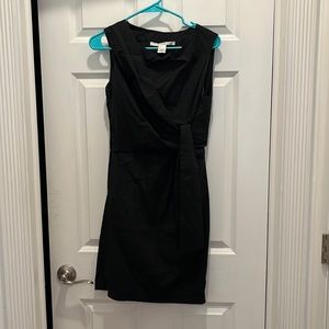 Diane von furstenberg size 0 black dress worn once